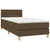 Vidaxl Box spring postelja z vzmetnico temno rjava 80x200 cm blago