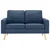 2-dijelni set sofa od tkanine plavi