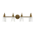 Quoizel QZ-SWELL4-BB-BATH-LED Kupatilska zidna lampa SWELL 4xG9/3W/230V IP44 zlatna
