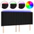LED uzglavlje crno 163 x 16 x 118/128 cm od tkanine