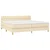 Vidaxl Box spring postelja z vzmetnico krem 200x200 cm blago