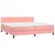Vidaxl Box spring postelja z vzmetnico roza 200x200 cm žamet