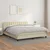 Vidaxl Box spring postelja z vzmetnico krem 160x200 cm umetno usnje