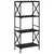Regal za knjige s 4 razine crni 59x35x132 cm konstruirano drvo