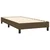 Vidaxl Box spring postelja z vzmetnico LED temno rjava 100x200cm blago