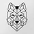 Wallity Zidna dekoracija Wolf2 Metal Decor, 41 x 57 cm, Crna
