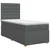 vidaXL Postelja boxspring z vzmetnico Temno siva Enojno Blago