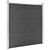 Vidaxl Komplet ograjnih panelov WPC 792x(105-186) cm črn