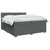vidaXL Postelja boxspring z vzmetnico Temno siva 200 x 200 cm Blago