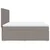 Vidaxl Box spring postelja z vzmetnico taupe 180x200 cm blago