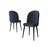 Hanah Home set trpezarijskih stolica Bika 6 kom, antracit tkanina Babyface, crne drvene noge
