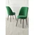 Hanah Home set trpezarijskih stolica Jaxe 6 kom, smaragdno zelena tkanina Babyface, braon metalne noge