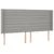 Vidaxl Box spring postelja z vzmetnico LED sv. siva 160x200 cm blago
