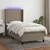 Vidaxl Box spring postelja z vzmetnico LED taupe 100x200 cm blago