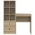Stol s ladicama s policom s pohranom 2 pcs Sonoma hrast