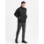 Ombre BIKER mens insulated jacket quilted in a diamond pattern - black