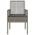 Vrtna stolica s jastukom 2 pcs Siva 55 x 53 x 85 cm poliratan