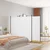 Vidaxl Paravan 4-delni bel 698x180 cm blago