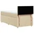 Vidaxl Box spring postelja z vzmetnico krem 100x200 cm blago