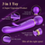 SuperLove Olaf 3in1 Massage Wand & Flapping Vibrator Purple