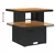 Vrtni stol crni 80 x 80 x 71 cm od poliratana i bagremovog drva