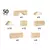 Set kocki natural 50 komada Brio BR30113