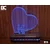 Black Cut 3D Lampa Love Srce Crvena