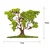 Wallity Zidna dekoracija Tree 2, 71x1x59 cm, Zelena