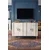 Hanah Home komoda Ilay 120, 120 cm, hrast Sapphire / bela / zlatna