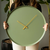 WALLXPERT Dekorativni metalni zidni sat Earthy Metal Wall Clock APS111 Green
