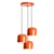 Conceptum Hypnose Luster Yozgat-N-1413, 45-114cm, 45 cm, 3xE27 , Narandžasti