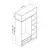 Hanah Home Garderober Minar 235, 135x235x52 cm, Beli