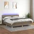 Vidaxl Box spring postelja z vzmetnico LED taupe 180x200 cm blago