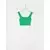 Sinsay - Rebrasti crop top - zelena