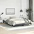 vidaXL Posteljni okvir brez vzmetnice temno siv 152x203 cm žamet Queen