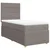 Vidaxl Box spring postelja z vzmetnico taupe 90x200 cm blago