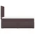 Vidaxl Box spring postelja z vzmetnico temno rjava 100x200 cm blago