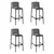 Hanah Home Set barskih stolica Nes Bar, 50x100x53 cm,4 komada, Antracit