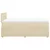 Vidaxl Box spring postelja z vzmetnico krem 120x200 cm blago