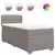 vidaXL Box spring postelja z vzmetnico taupe 90x200 cm blago