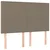 Vidaxl Box spring postelja z vzmetnico taupe 140x200 cm blago
