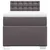 vidaXL Box spring postelja z vzmetnico siva 90x200 cm umetno usnje