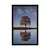 Plakat zvezdnato nebo nad osamljenim drevesom - 40x60 black