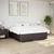 Vidaxl Posteljni okvir brez vzmetnice temno rjav 200x200 cm blago