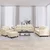 4-dijelni set sofa s jastucima krem od tkanine