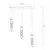 LED luster na sajli AMBIENTE 3xLED/6W/230V 3000/4000/6000K crna