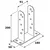 shumee Podstavek stebra, privit v beton, pocinkan, 91x200 mm