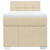 vidaXL Box spring postelja z vzmetnico krem 90x200 cm blago