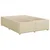 Vidaxl Box spring postelja z vzmetnico krem 140x190 cm blago