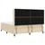 LED Box Spring Krevet s uzglavljem Krema 180 x 200 cm tkanina